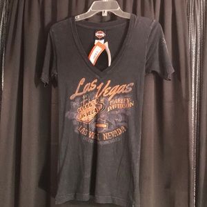 Harley Davidson v-neck tee NWT